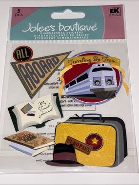 Jolee's Boutique Dimensional Travel Stickers - Train & Luggage